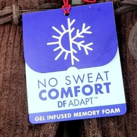 Dearfoams Men's Brown Corduroy Moccasin Slipper Shoes Gel Infused Memory Foam - Picture 5 of 5